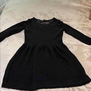 Jessica Simpson Elegant Black Textured Mini Dress